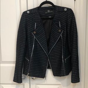 Tart Collection black/navy/silver tweed blazer